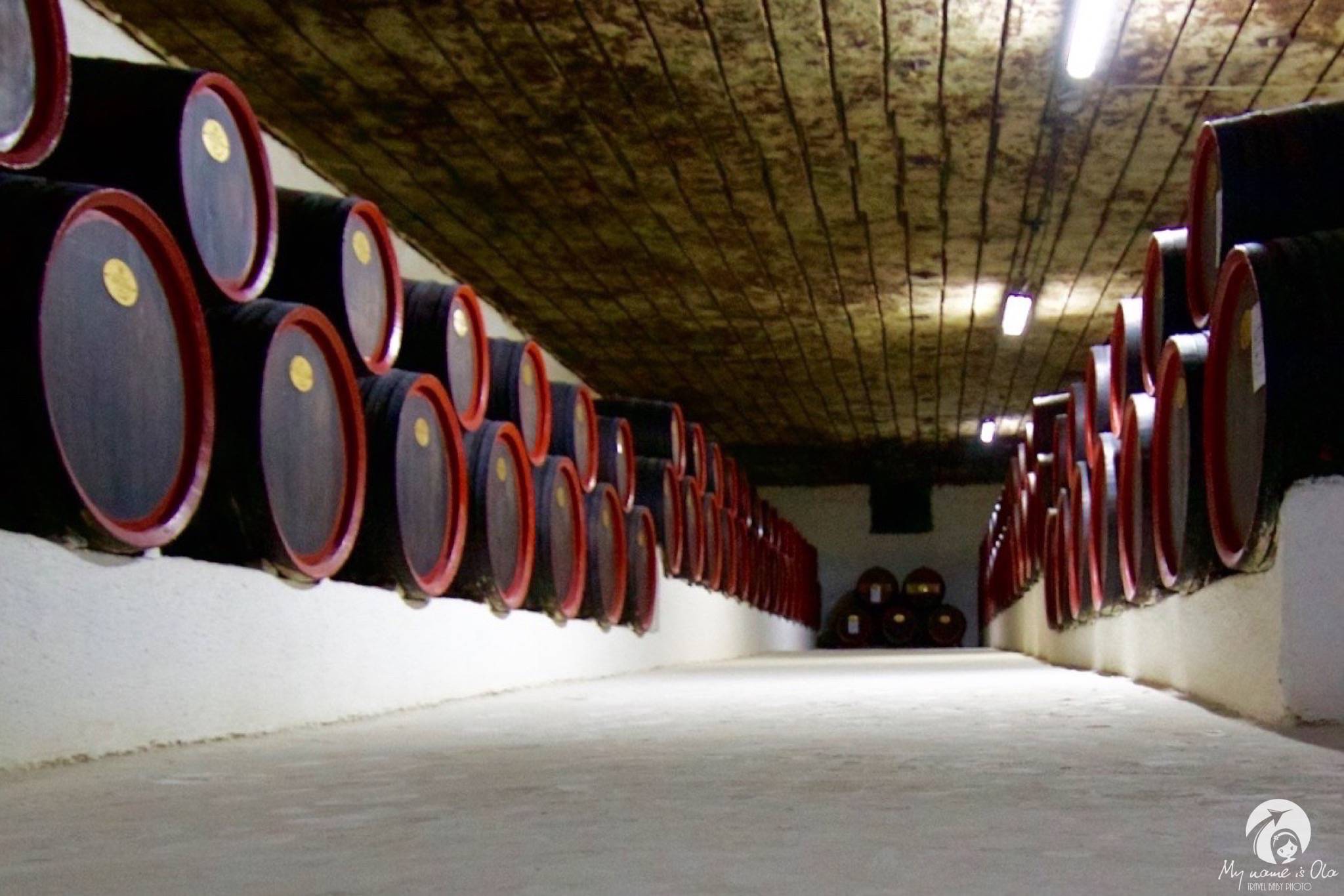 Beczki z winem w piwnicach Cricova